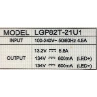 FUENTE PARA TV LG / NUMERO DE PARTE EAY65895655 / LGP85T-21U1 / EPCD27CB1C / 3PCR03039A / 65895655 / PANEL NC820TQF-VXKH1 / MODELO 82UP8770PUA.BUSJLKR